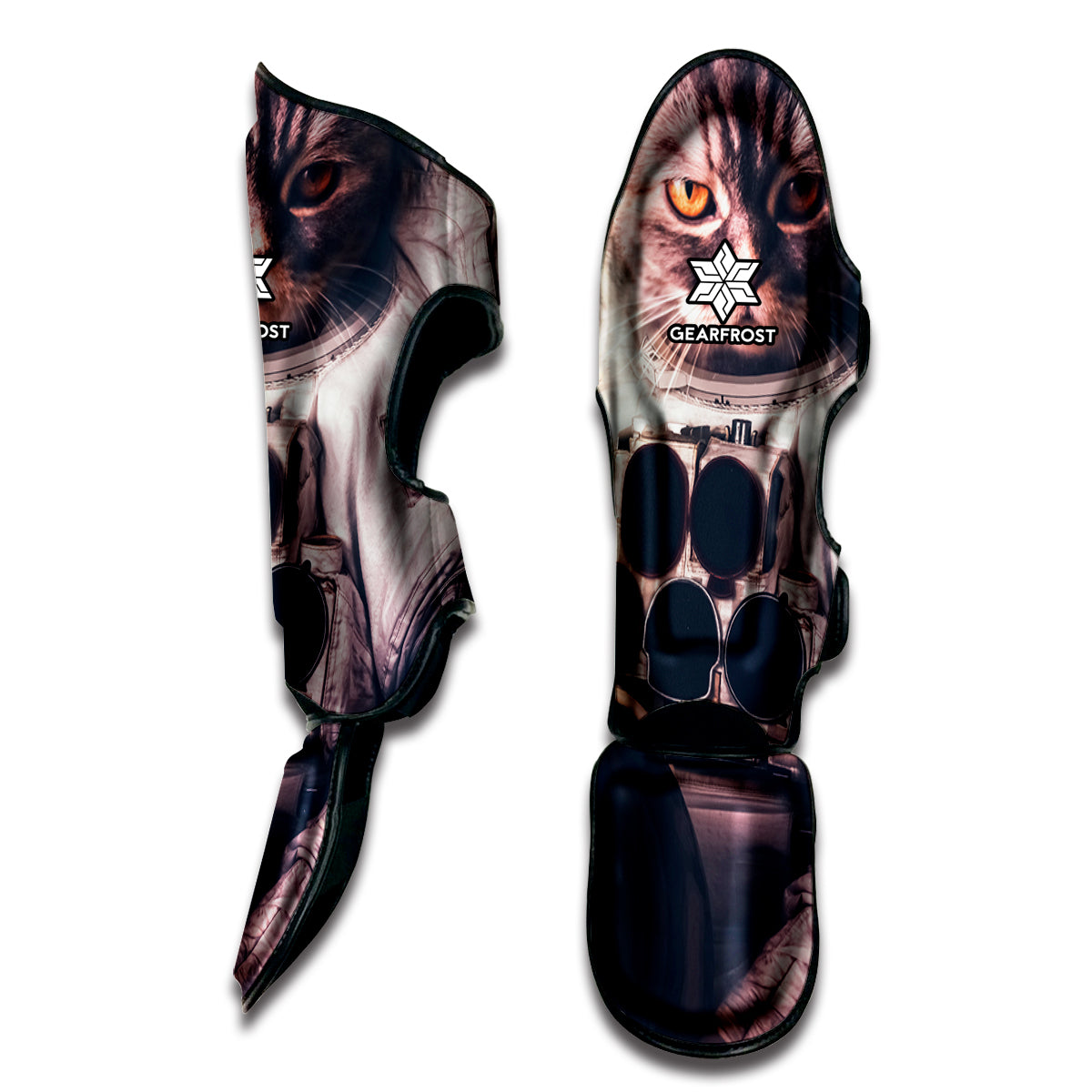 American Astronaut Cat Print Muay Thai Shin Guard