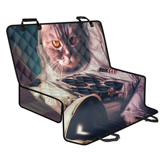 American Astronaut Cat Print Pet Car Back Seat Cover