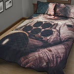 American Astronaut Cat Print Quilt Bed Set