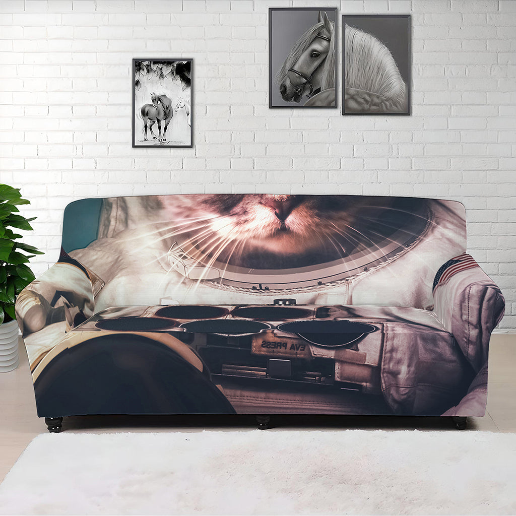 American Astronaut Cat Print Sofa Cover