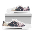 American Astronaut Cat Print White Low Top Sneakers