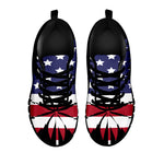 American Cannabis Leaf Flag Print Black Sneakers