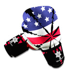 American Cannabis Leaf Flag Print Boxing Gloves