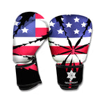 American Cannabis Leaf Flag Print Boxing Gloves