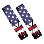 American Cannabis Leaf Flag Print Car Seat Belt Covers