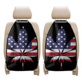 American Cannabis Leaf Flag Print Car Seat Organizers