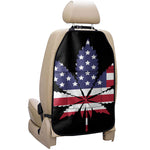 American Cannabis Leaf Flag Print Car Seat Organizers