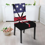 American Cannabis Leaf Flag Print Dining Chair Slipcover