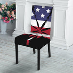 American Cannabis Leaf Flag Print Dining Chair Slipcover
