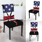 American Cannabis Leaf Flag Print Dining Chair Slipcover