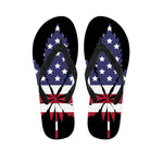 American Cannabis Leaf Flag Print Flip Flops