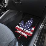 American Cannabis Leaf Flag Print Front and Back Car Floor Mats