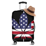 American Cannabis Leaf Flag Print Luggage Cover