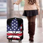 American Cannabis Leaf Flag Print Luggage Cover