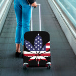 American Cannabis Leaf Flag Print Luggage Cover