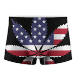 American Cannabis Leaf Flag Print Men's Boxer Briefs