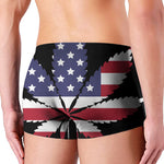 American Cannabis Leaf Flag Print Men's Boxer Briefs