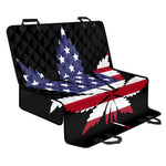 American Cannabis Leaf Flag Print Pet Car Back Seat Cover