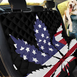 American Cannabis Leaf Flag Print Pet Car Back Seat Cover