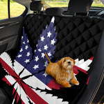 American Cannabis Leaf Flag Print Pet Car Back Seat Cover