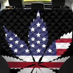 American Cannabis Leaf Flag Print Pet Car Back Seat Cover