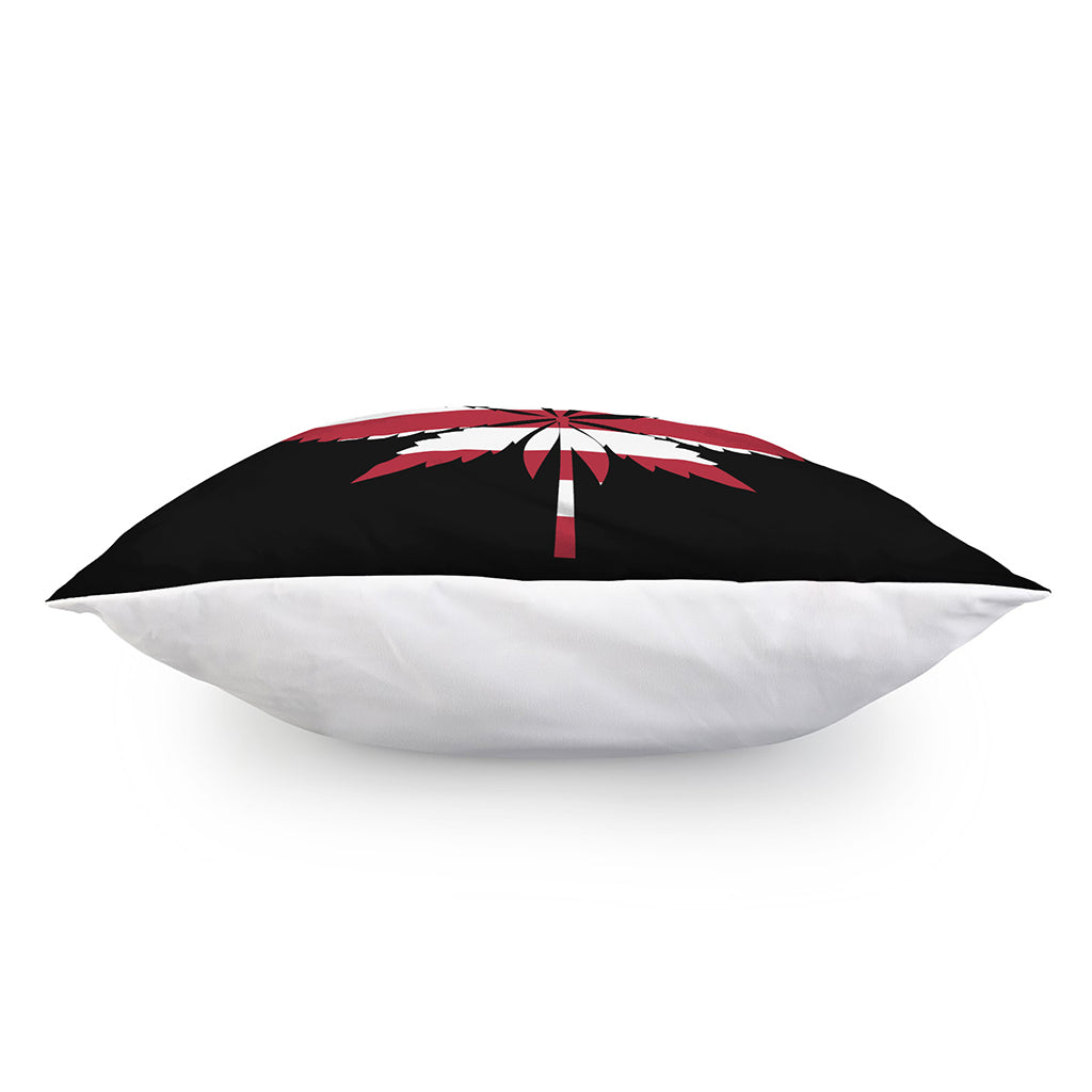 American Cannabis Leaf Flag Print Pillow Cover