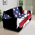 American Cannabis Leaf Flag Print Sofa Cover