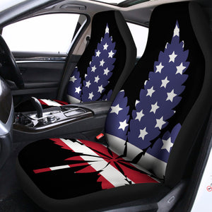 American Cannabis Leaf Flag Print Universal Fit Car Seat Covers