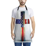 American Christian Cross Flag Print Apron