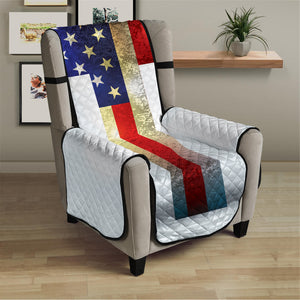 American Christian Cross Flag Print Armchair Protector