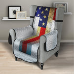 American Christian Cross Flag Print Armchair Protector