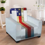 American Christian Cross Flag Print Armchair Slipcover