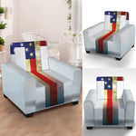 American Christian Cross Flag Print Armchair Slipcover