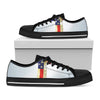 American Christian Cross Flag Print Black Low Top Shoes