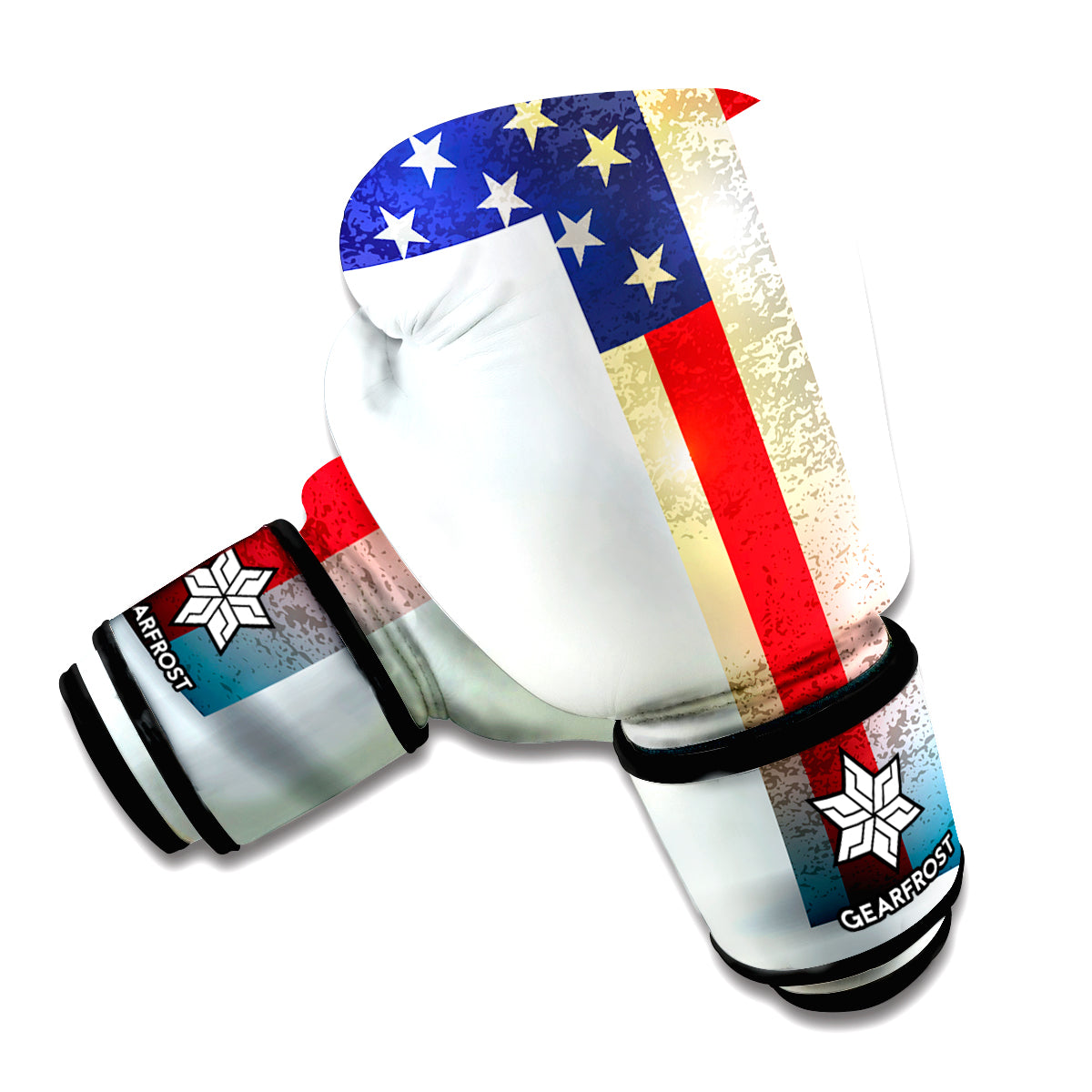 American Christian Cross Flag Print Boxing Gloves