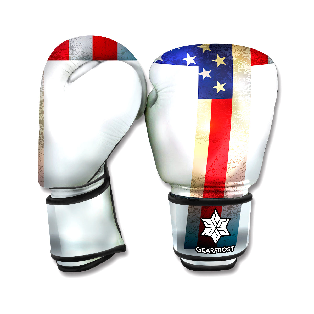 American Christian Cross Flag Print Boxing Gloves