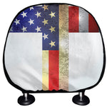 American Christian Cross Flag Print Car Headrest Covers