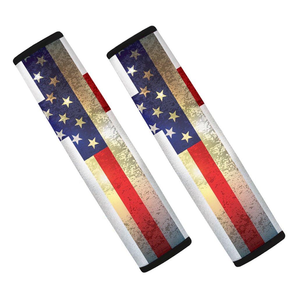 American Christian Cross Flag Print Car Seat Belt Covers