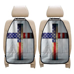 American Christian Cross Flag Print Car Seat Organizers