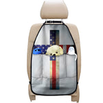 American Christian Cross Flag Print Car Seat Organizers