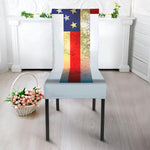 American Christian Cross Flag Print Dining Chair Slipcover