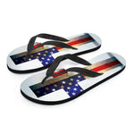 American Christian Cross Flag Print Flip Flops