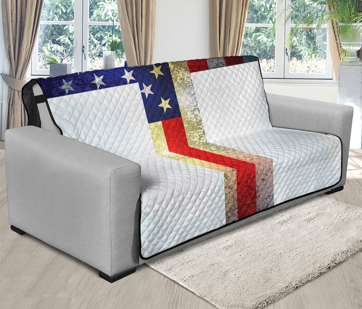 American Christian Cross Flag Print Futon Protector