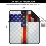 American Christian Cross Flag Print Futon Protector