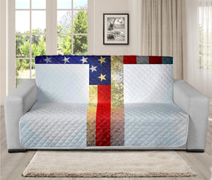 American Christian Cross Flag Print Futon Protector