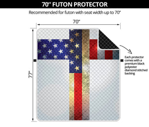 American Christian Cross Flag Print Futon Protector