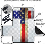 American Christian Cross Flag Print Half Sofa Protector