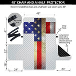 American Christian Cross Flag Print Half Sofa Protector