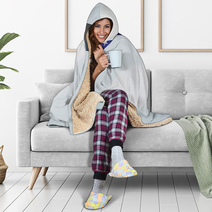 American Christian Cross Flag Print Hooded Blanket
