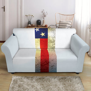 American Christian Cross Flag Print Loveseat Slipcover